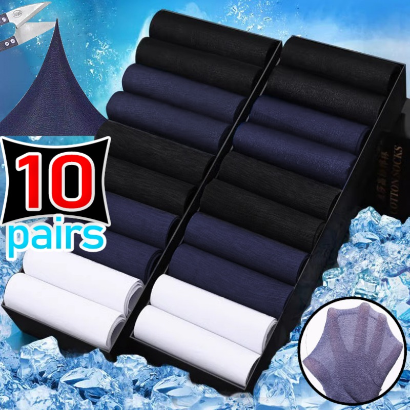 Men Ice Silk Thin Socks Boys S - Silk Sock Bamboo review and price