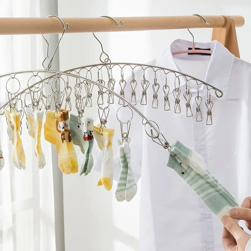 10 Clips Stainless Steel Cloth - Sock Organizer Tray review and price
