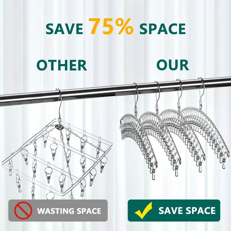 10 Clips Stainless Steel Cloth - Sock Organizer Tray review and price