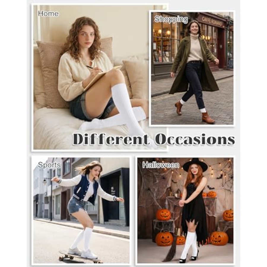 Justay 3 Pairs Womens Knee Hig - Boot Sock Slouchy review and price