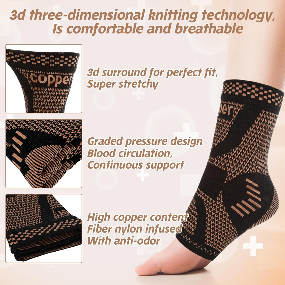 2PCS Copper Ankle Brace Suppor - Ankle Brace Sock review and price
