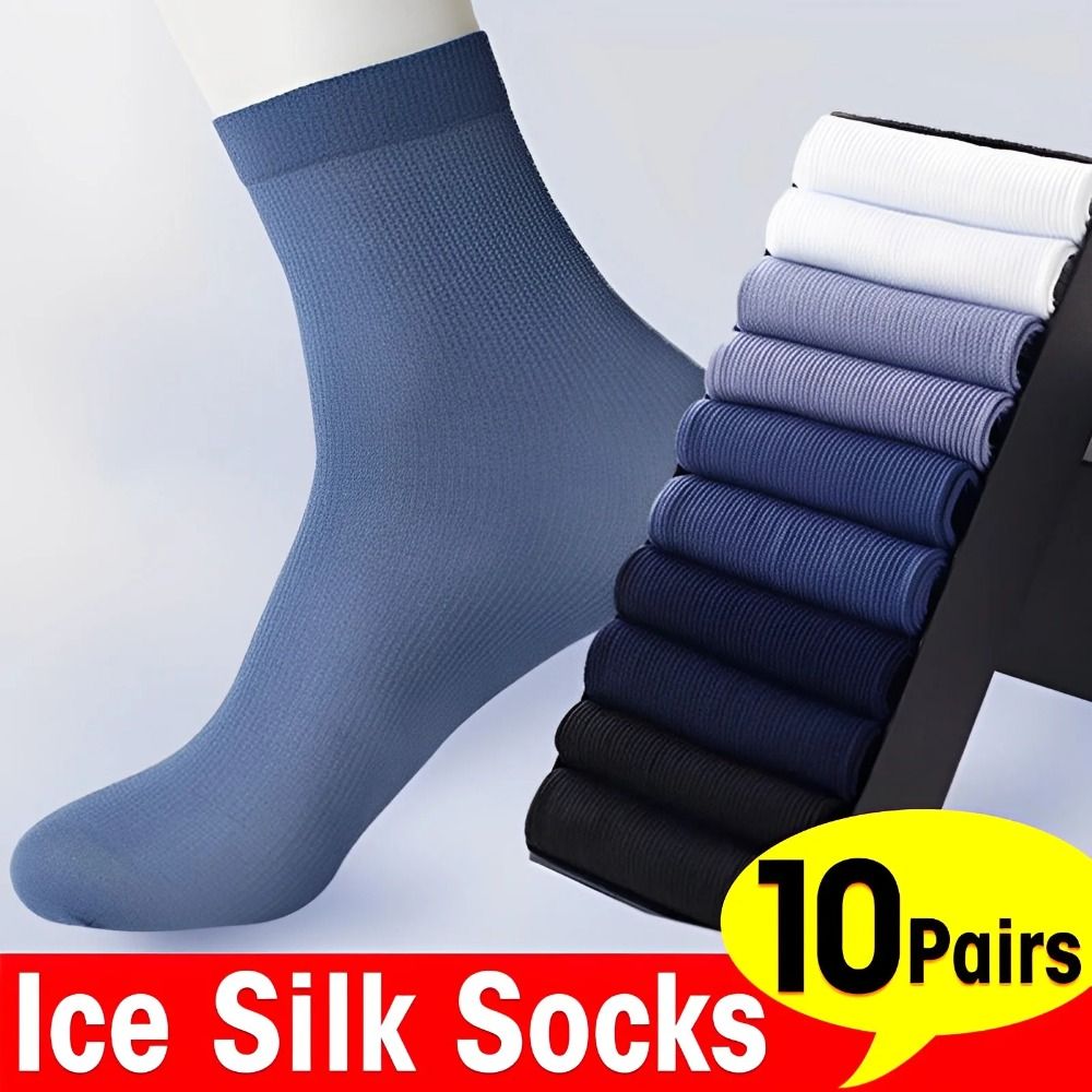 10pairs Men Ice Silk Socks Sum - Silk Sock Bamboo review and price