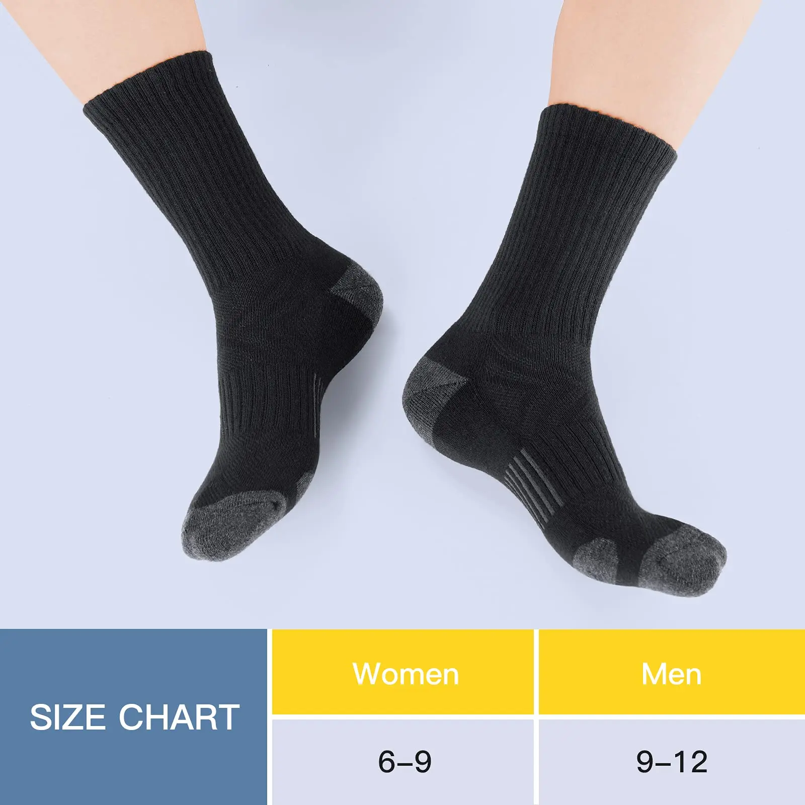 6 Pairs Men's Cushioned Crew S - Cotton Crew Sock Pack review and price