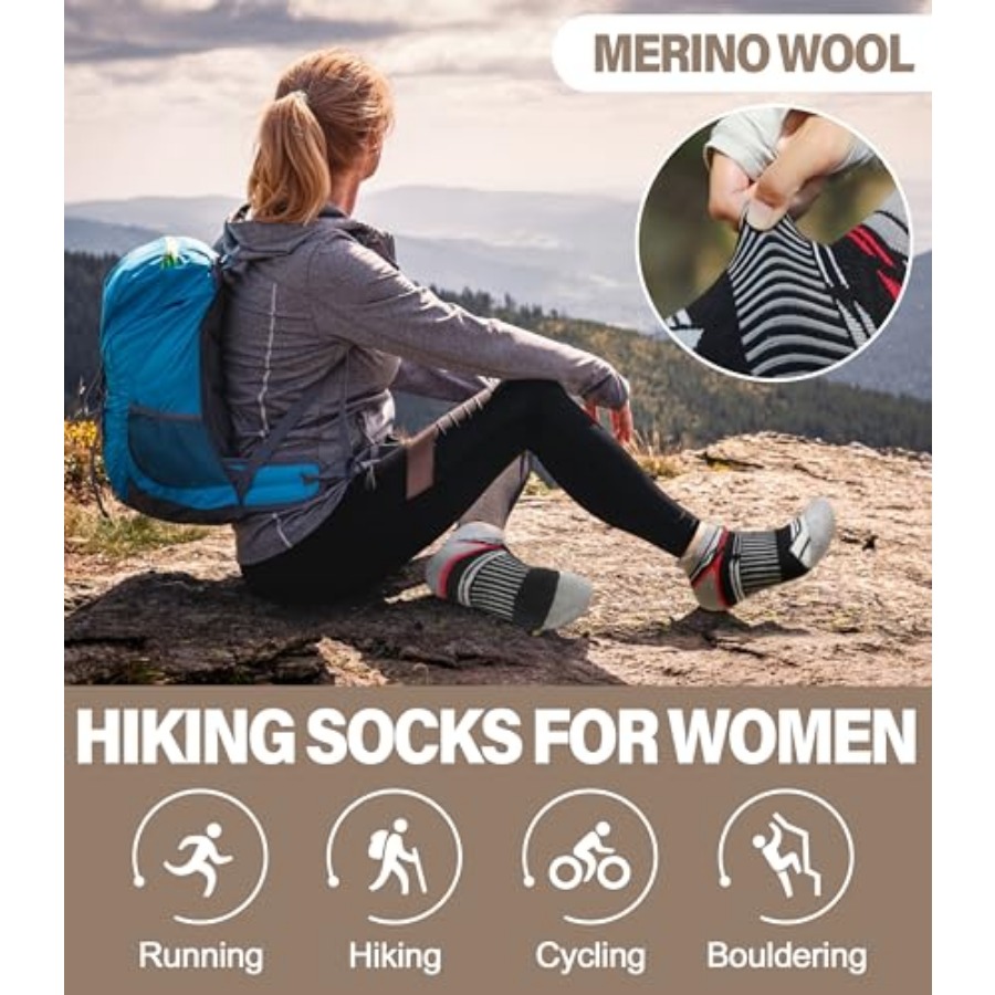 LANLEO Merino Wool Ankle Runni - Wool Hiking Sock review and price